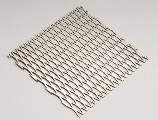 Flattened expanded metal for panels and gaurds